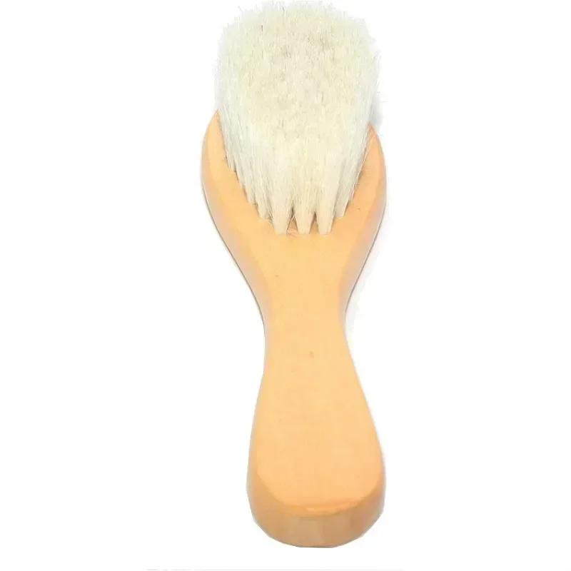 Newborn Wooden Construction Hair Comb Natural Wool Comb Hair Brush Baby Head Massager Portable Little Child Accessories for Newborn Infant