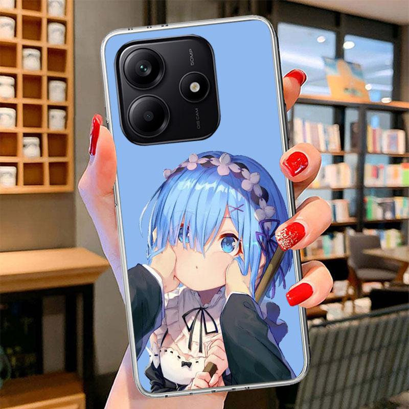R-Rem Re Zero Anime Phone Case For Xiaomi Redmi Note 15 14 13 12 11 10 Pro Plus 14S 12S 11S 11T 11E 10S Soft Fundas Shell Redmi