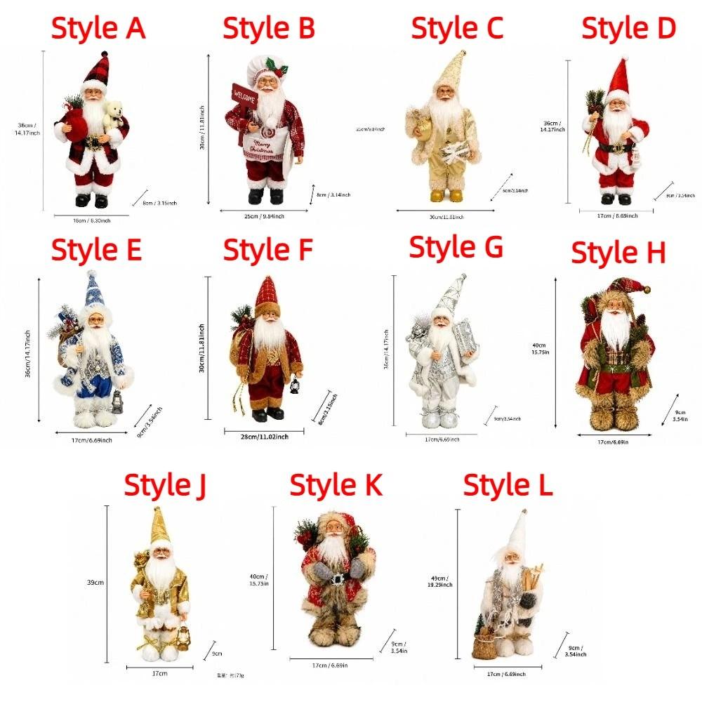 Cute Santa Claus Doll Creative Christmas Ornament Standing Santa Doll Christmas Gifts