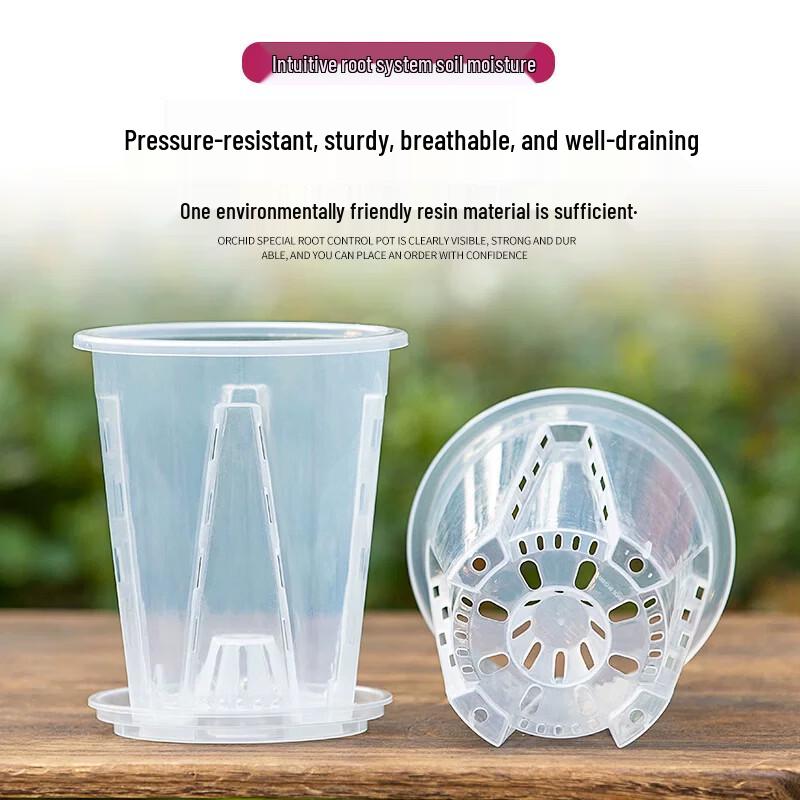 Meinaijia Transparent Breathable Orchid Pot