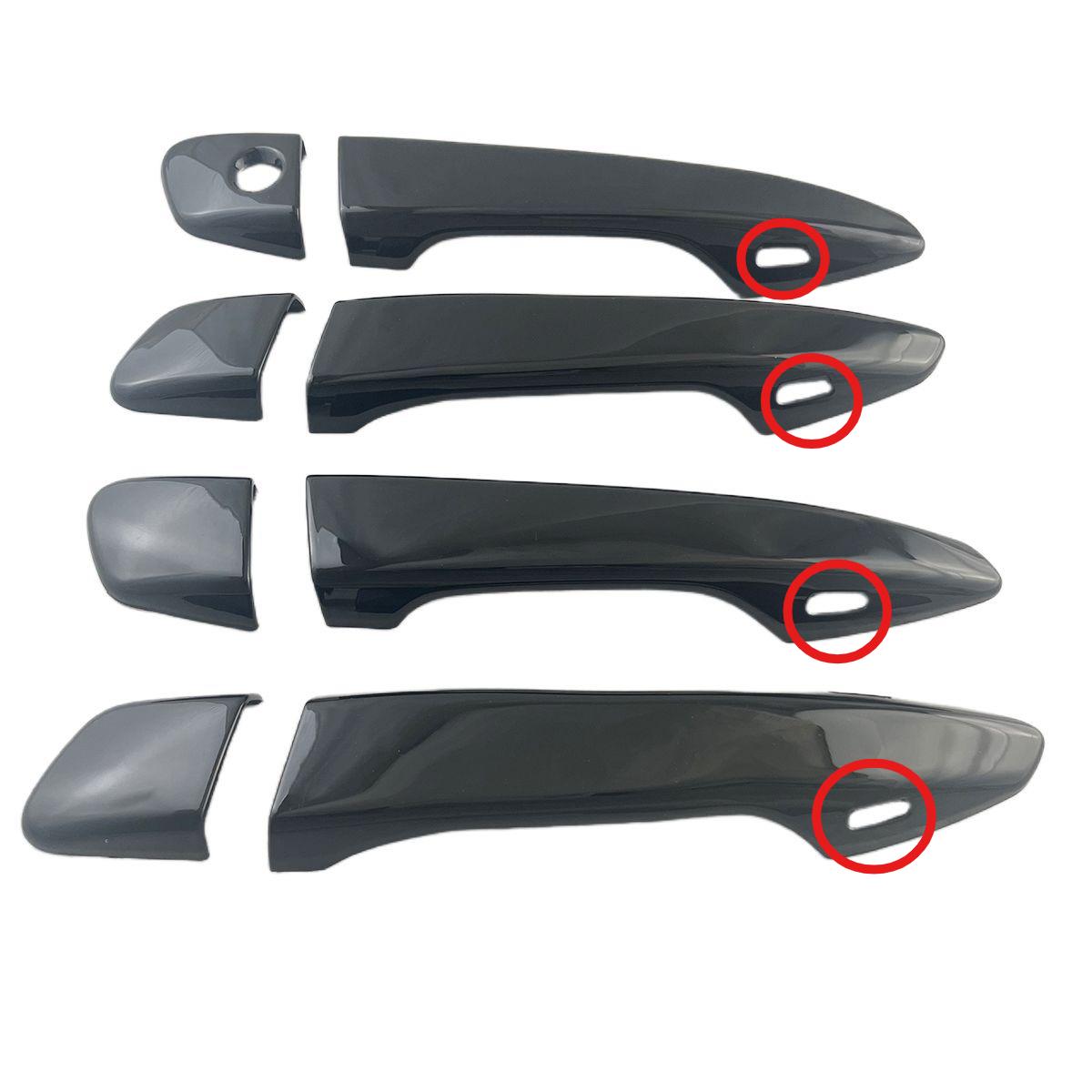 

For Lexus ES IS CT200h RX GS ES300h ES350/250/200 GS350 GS450h Carbon Fiber Black Car Door Handle Cover Stickers Accessories black 4 sensors
