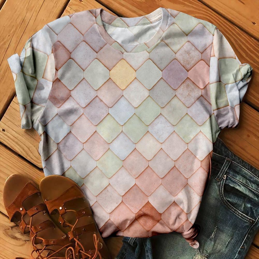 Love Floral Heart Pattern 3D Print T-Shirts Women O-Neck Short Sleeve T Shirt Y2k Harajuku Streetwear Tees Top Female Clothing