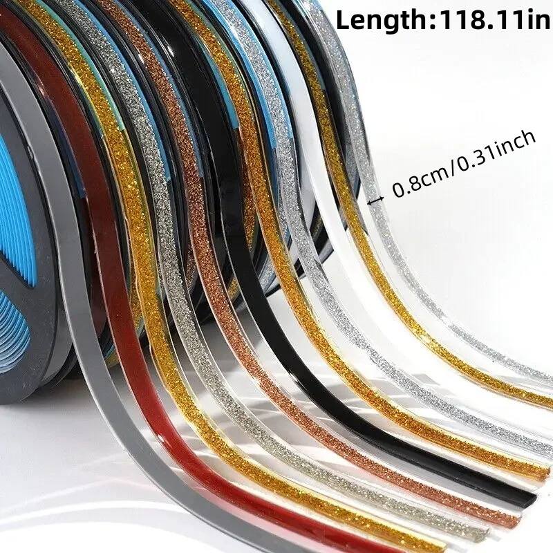 Selbstklebendes schimmelresistentes wasserdichtes Dichtungsband – 0,8 cm x 3 m/6 m für Fliesenrand, Spülbeckenabdichtung, Badewanne, Arbeitsplatte – DIY Dekoratives Formteilstreifen