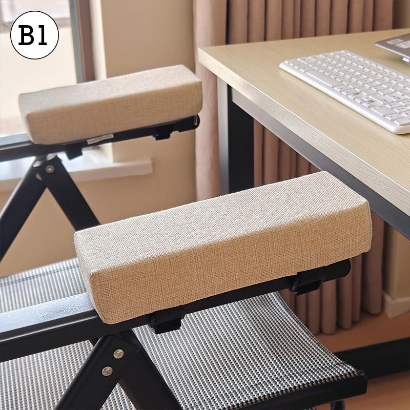 Cotton Linen Foam Elbow Pillow Chair Armrest Pad Support Arm Rest for Office Gaming Chair Armrest Chair Cushion Pad Elbow Relief