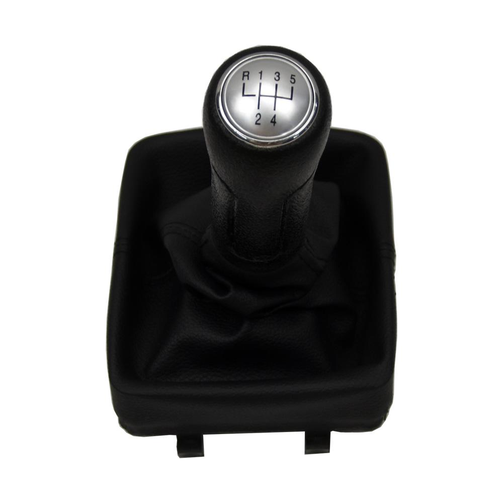 5 Speed Car Gear Shift Knob With Gaitor Boot Cover For VW Polo 9N 9N2 2002-2009 GAITOR SHIFT BOOT GAITER /FRAME/ CHROME