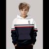 Boys Hoodie Stripe Printed Pullover Long Sleeve Thin Hooded Sweatshirt for Autumn Casual Versatile Classic Color Matching Design