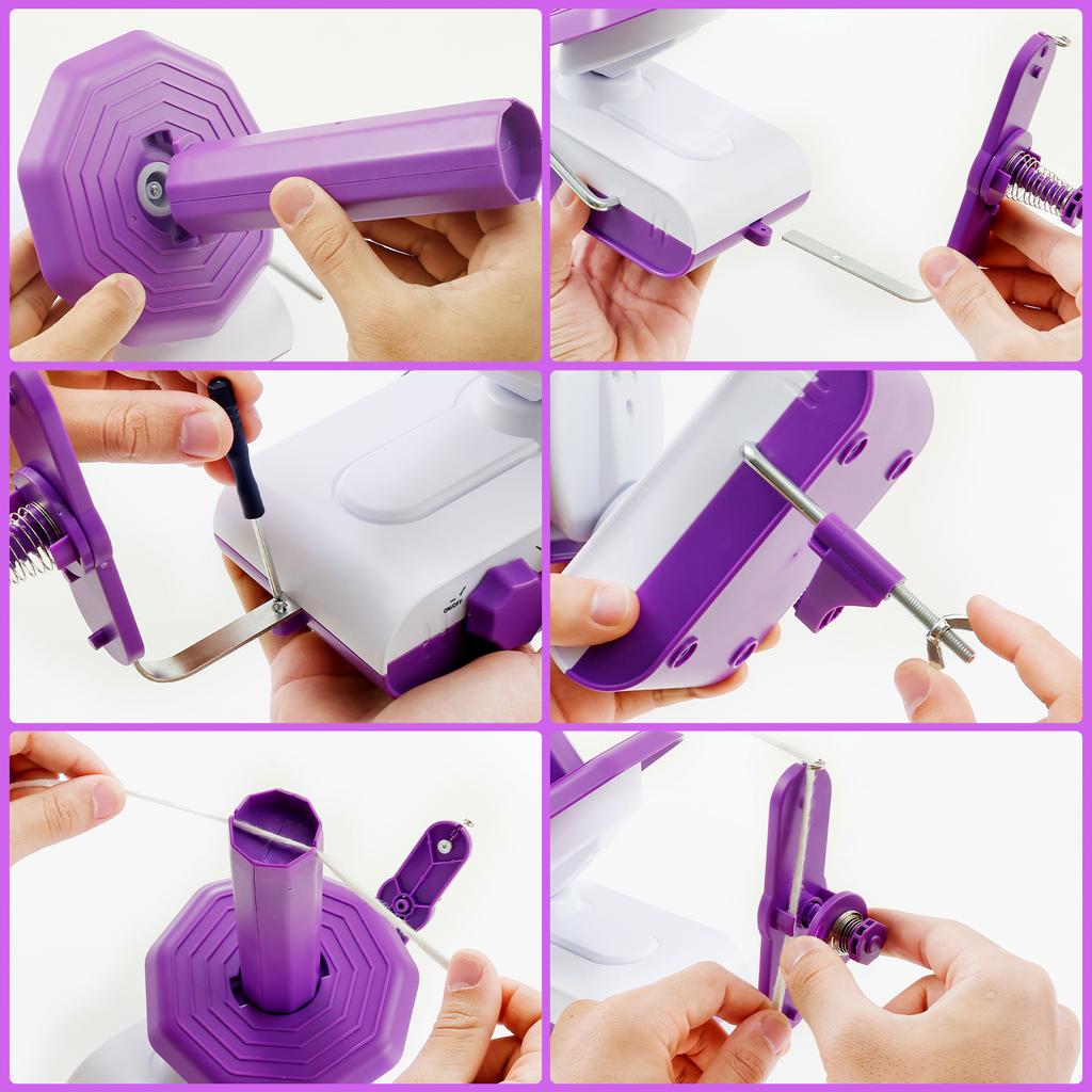 Electric Yarn Ball Winder Yarn Dispenser Yarn Roller Cake Winder DIY Crafts for Crocheters Knitters Crocheting Wool Collection