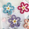 Handwoven Macrames Colorful Flower Wall Tapestrys for Home Interior Decors Nursery Baby Room Wall Hanging Ornament Gift