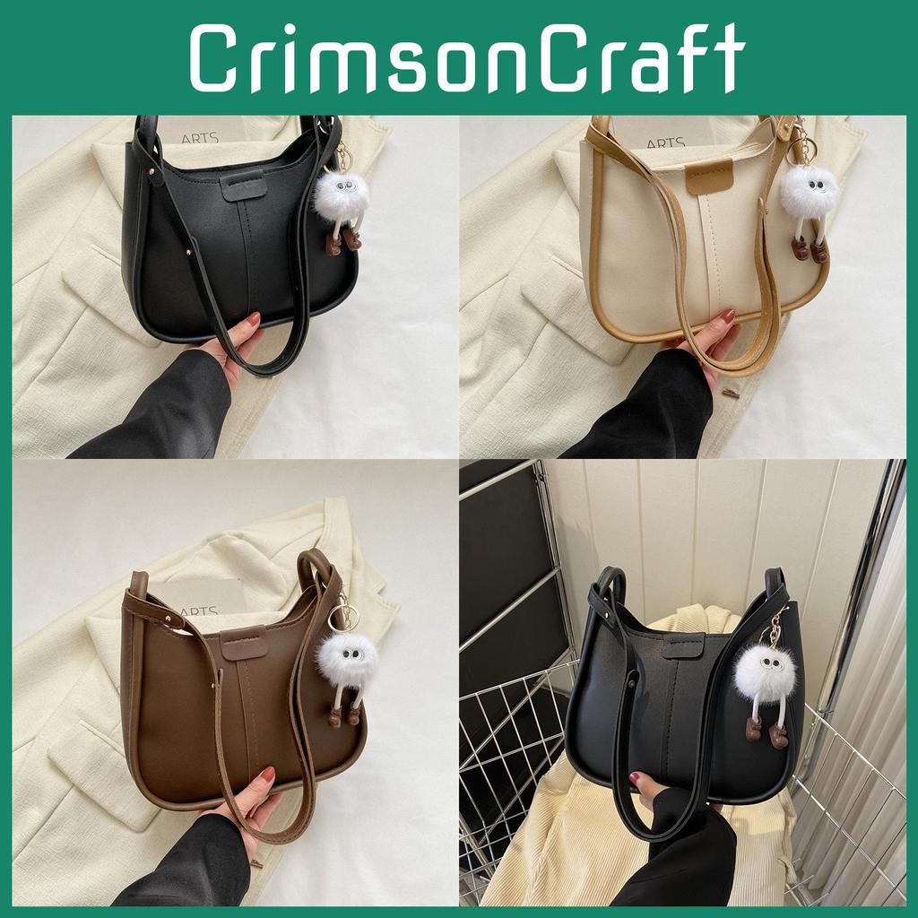 Stylish Women's Shoulder Bag Chic Winter Fashion Large Capacity Tote In Black White Brown