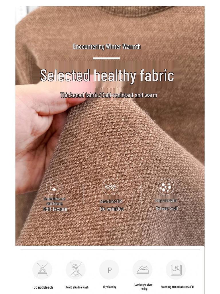 Herren Fleece-gefütterter Winter-Stickpullover