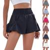Damen Shorts mit hoher Taille, Sport-Laufshorts, Workout, Fitnessstudio, schnelltrocknende Hosen, Yogahosen, Tennishosen, Sommershorts