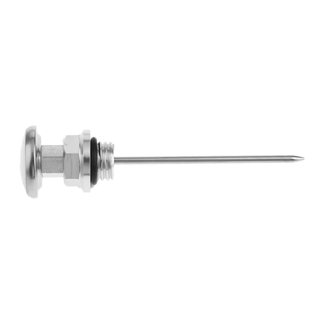 

Motorcycle Oil Dipstick with Temp Gauge CNC Aluminum Alloy Engine Temperature Sensor for 110cc 125cc Dirt Pit Bike Vehicle серебряный