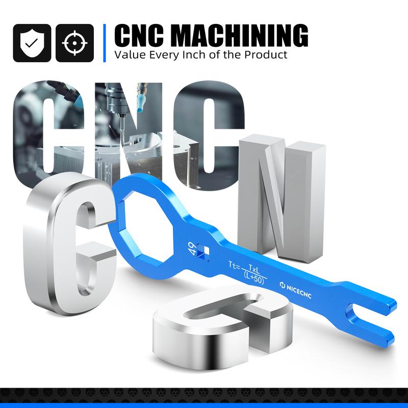 NICECNC 49mm Fork Cap Wrench Tool For Yamaha YZ125 YZ250 YZ250F YZ450F WR250F WR450F YZ125X YZ250X YZ250FX YZ450FX Honda Sherco