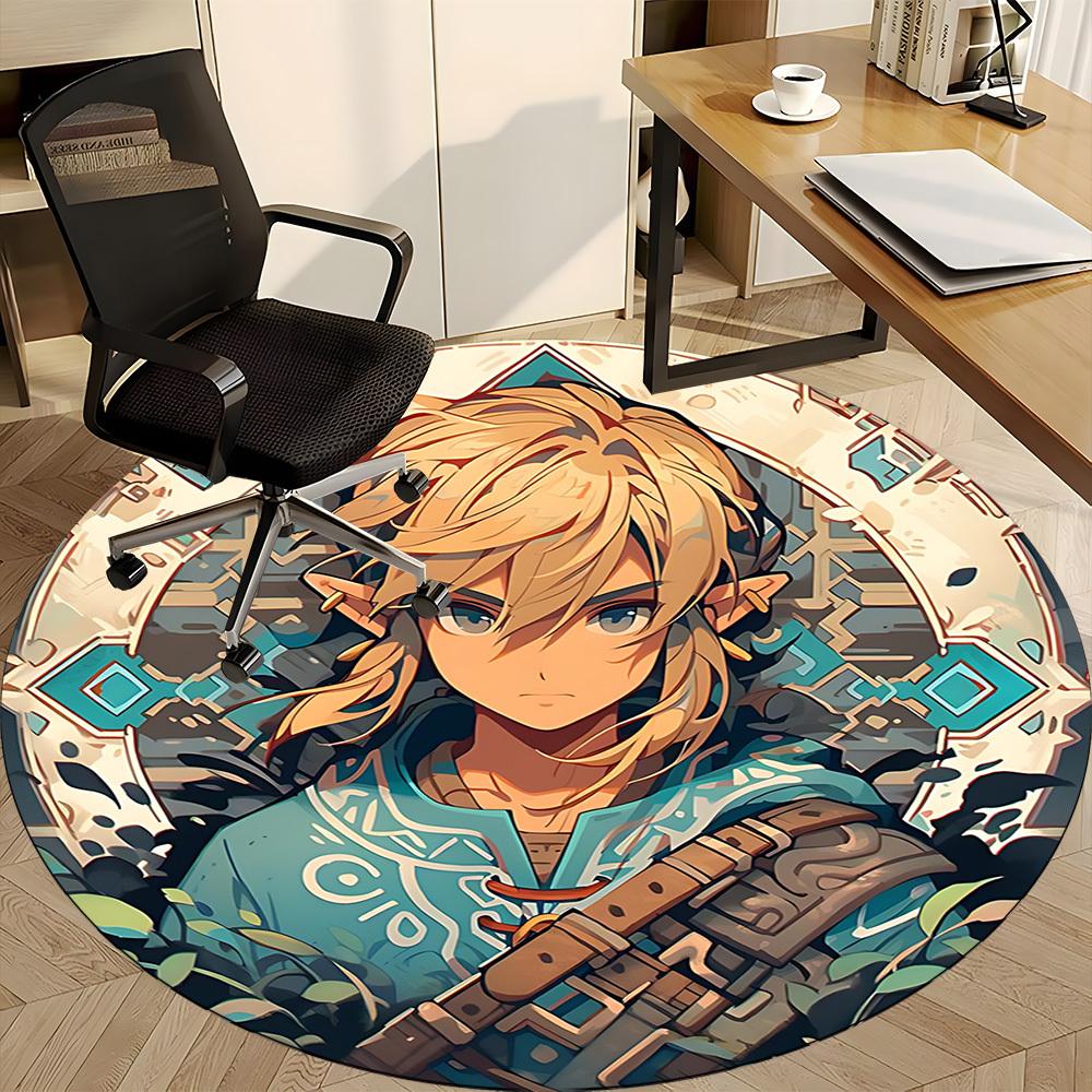 1pc The Legend of Office Round Area Rug, Bedroom Living Room Home Decor, Room Deco, Offic a1016209