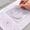 Geometry Ellipse Drawing Icon Measurement Multifunctional Ruler Set Solid Office School Supplies Construction Architect Tool