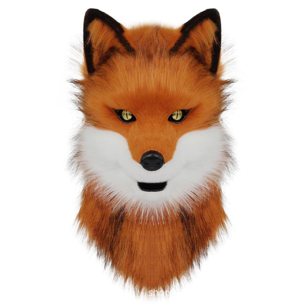 Stuffed animal canine fox mask headgear full head animal head animal head cosplay costume