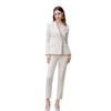 Front Desk Workwear Women's 2024 Elegant Spliced Light Color Suit Jacket for Managers