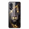 For Oppo Reno8 T 4G Case Luxury Tempered Glass Back Cover Hard Case For Reno8 T 4G 6.43" Capa Funda Animal Vividly Coque Wolf