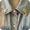 Korean Style Personality Gold Simple Deer Antler Collar Buckle Collar Pin Women's Clothing Badge Men's Shirt Collar Corner Accessories