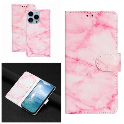 Pink Marble Pattern Shockproof Card Slots PU Leather Wallet Case for iPhone,Samsung,Huawei,Xiaomi,Moto,Tecno,Google,Nokia,Oppo,ZTE,Blackview...