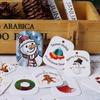 48/50pcs Merry Christmas Paper Gift Tag Snowman Deer Santa Claus Paper Label Hang Tags Party DIY Decor Xmas Gift Wrapping Tags