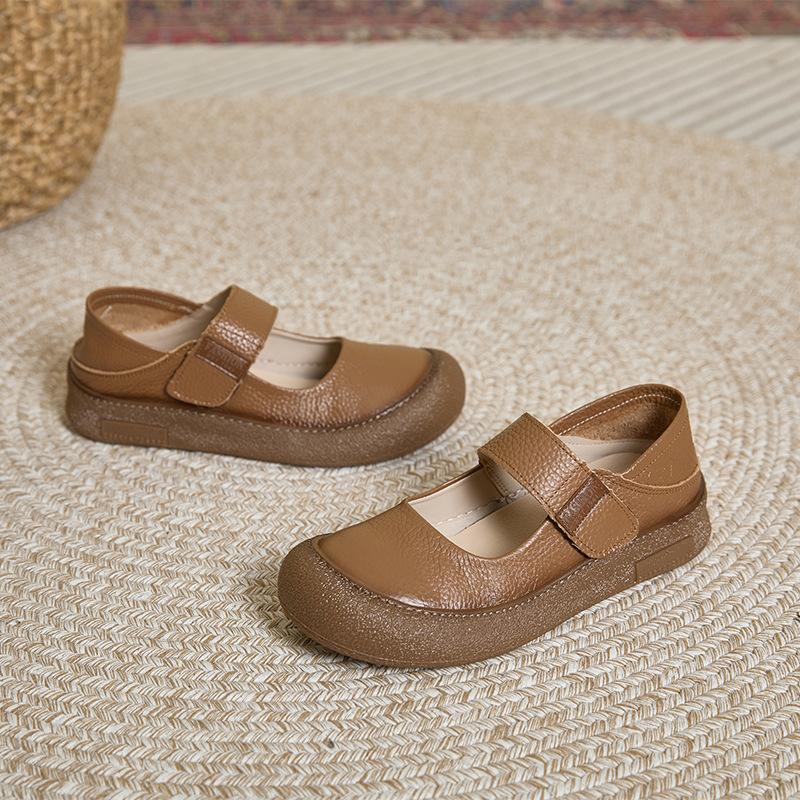 

Женские повседневные туфли Мэри Джейн на платформе с пряжкой из коровьей кожи первого слоя 41