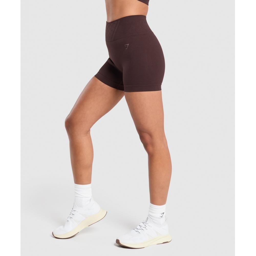 Gymshark Corset Seamless Shorts Heritage Brown B1b1j Ncnz
