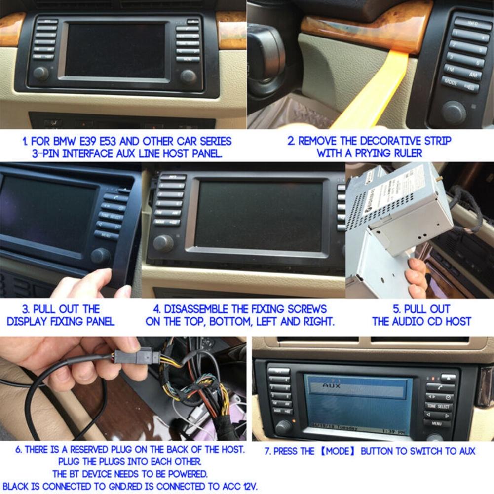 Audio-HIFI Cable Adaptor-5.0&Microphone For E54-E39-E46-E38-E53