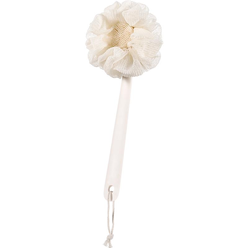 

Women s Back Scrub Brush Soft Bristle Long-Handled Bath Sponge for Lathering & Scrubbing белый