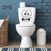 Toilettenaufkleber mit erschrockenem Ausdruck, wasserdicht, entfernbar, selbstklebend, PVC, Wandkunst, Cartoon-Ausdruck, Toilettensitzdeckel-Dekoration für Wohnzimmer und Badezimmer