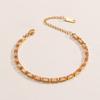 Luxus Baguette Geburtsstein Zirkonia Armband für Damen 18 Karat Vergoldeter Edelstahl Tennisarmbänder Wasserdichter Schmuck