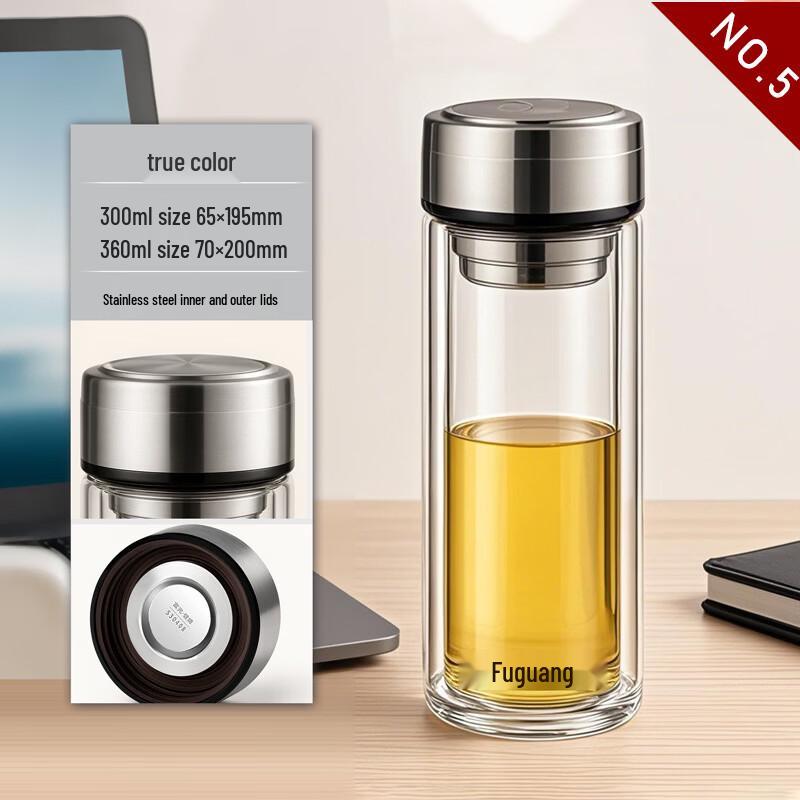 FUGUANG Double-Layer Borosilicate Glass Business Cup