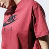Nike Solid Color Round Neck Logo Print T-Shirt Women Tops Red BV4777-661