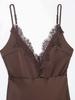 Summer Women's Sexy Spaghetti Strap Dress in Black/Brown