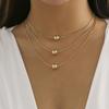 Accessories, Metal Simple Thin Chain Collarbone Necklace Women, Retro Versatile Imitation Pearl Pendant Necklace