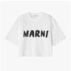 Marni Thje0333p0 UScS11 Low01 Logo Crop Women S Short Sleeve Tee