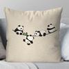 Animated Panda Pillow Case Square Pillow Bedroom Sofa Leisure Comfort Cushion Car Living Room Home Decoration 40X40