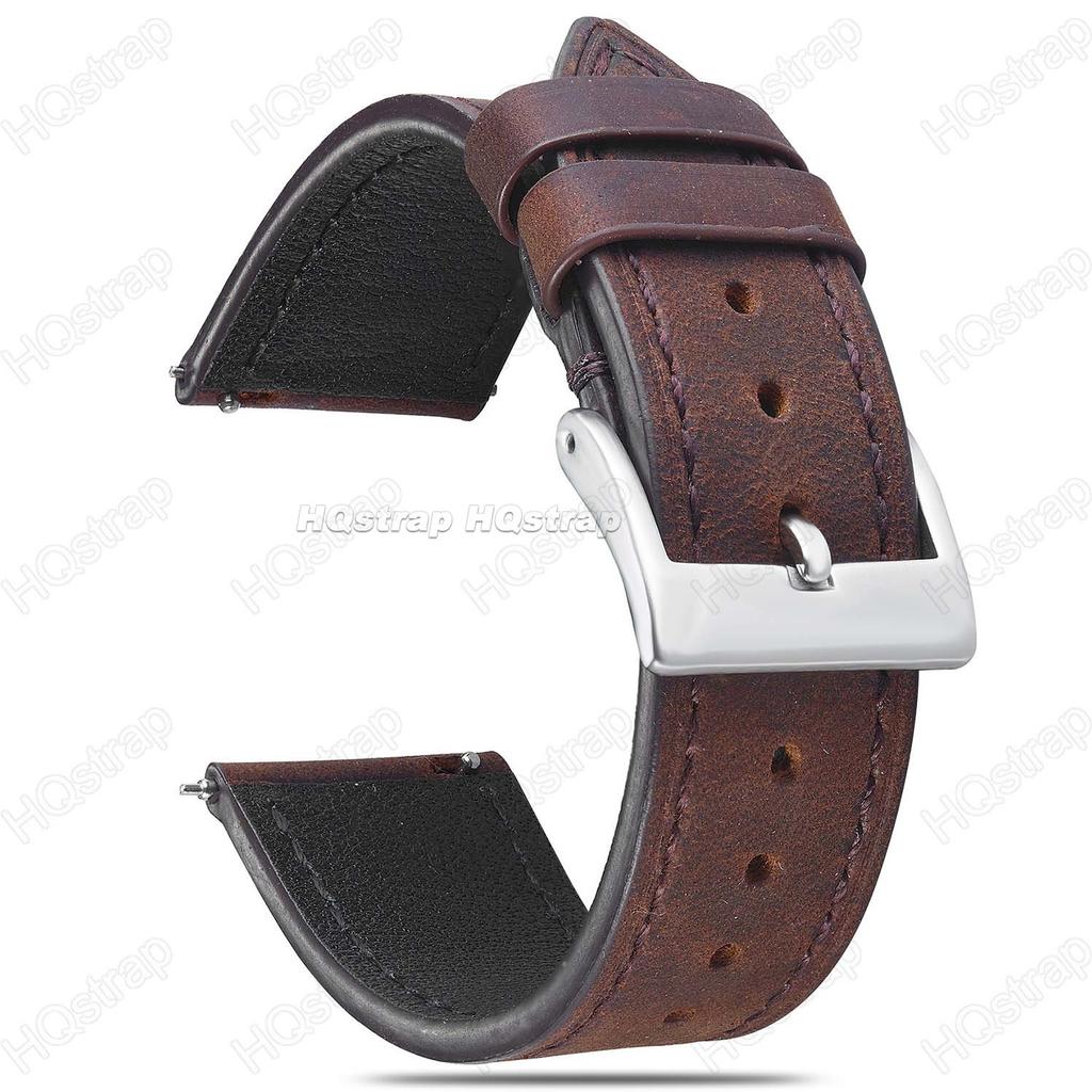 Watchband Cowhide Leather Watch Strap 18mm 19mm 20mm 21mm 22mm Stainless Steel Buckle Butterfly Bracelet for Women Men Watch Band Vintage