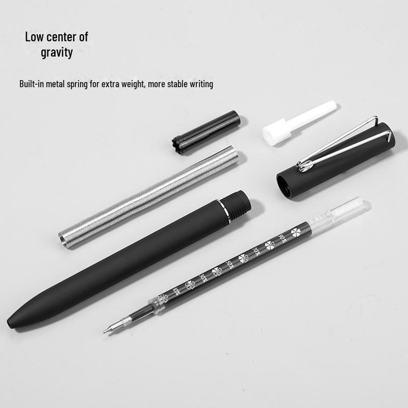 Creative V-Clip Display Rack with Quick-Dry Black & White Student Brush Pens