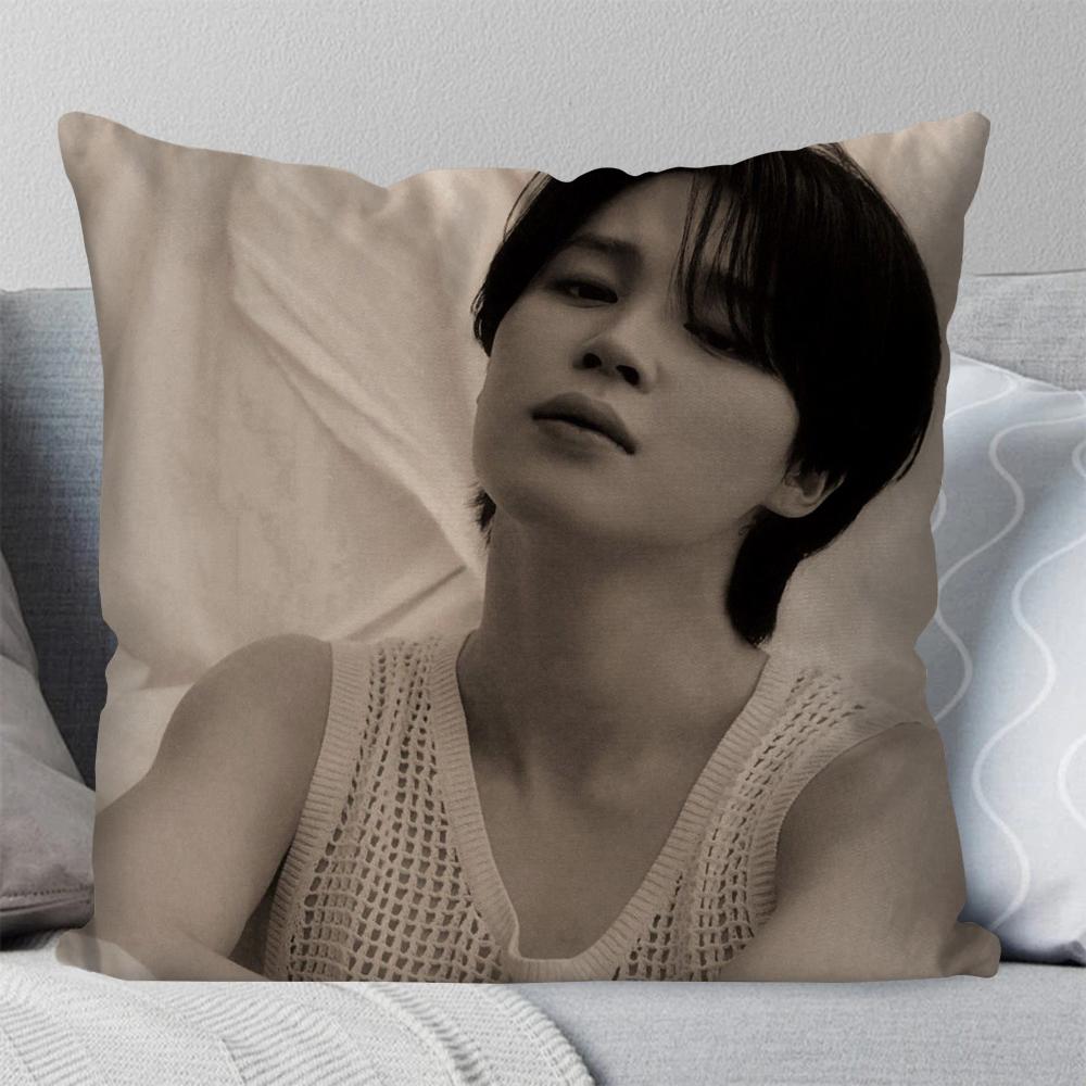 Korean Celebrity Park JiMin Pillow Case Square Pillow Bedroom Sofa Leisure Comfort Cushion Car Living Room Home Decoration 40X40