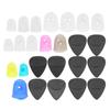Frosted Guitar Picks Silicone Finger Cots Protector Musical Instrument Accessories