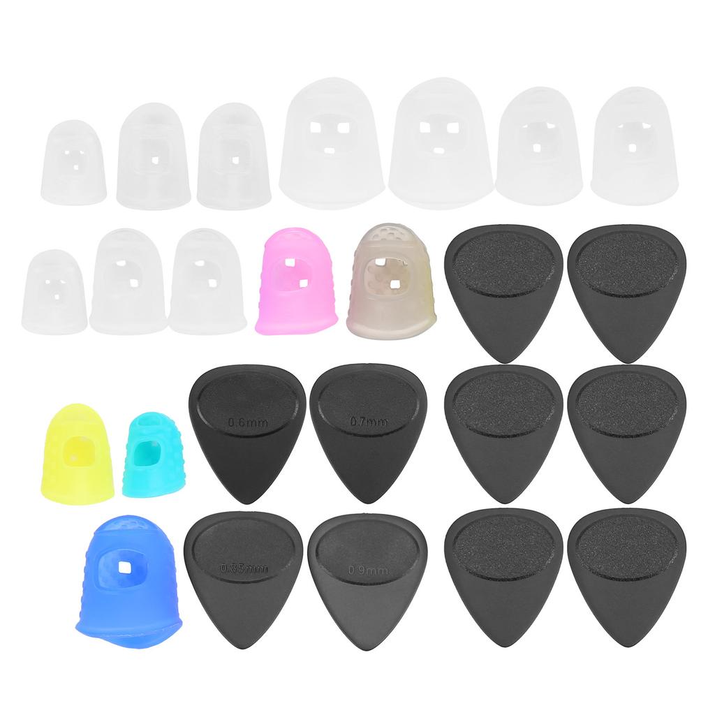 Frosted Guitar Picks Silicone Finger Cots Protector Musical Instrument Accessories