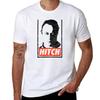 Hitch (White Worn Look) Tshirt Minimal Art Print Tshirt