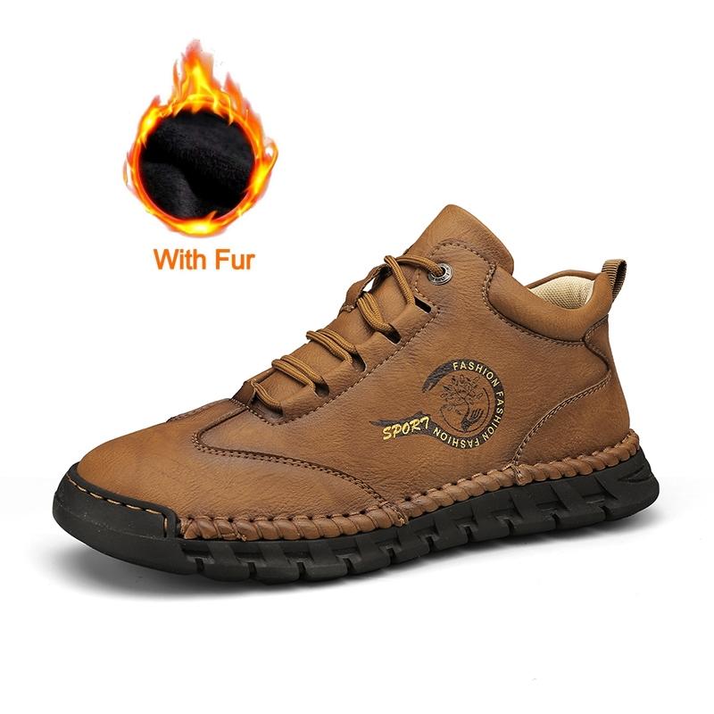 Высококачественные мужские повседневные кожаные туфли ручной работы — фото 12