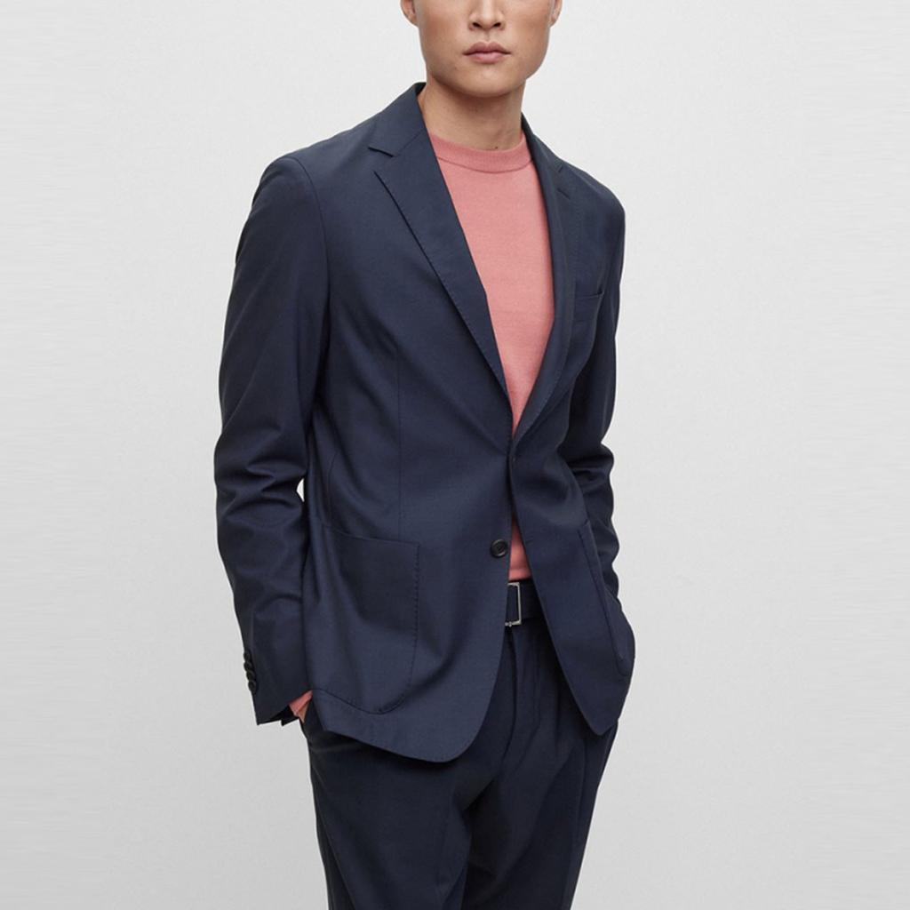 Hugo Boss Notched-lapels Single-breasted Blazer 50490126-404