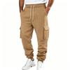 Herren-Cargo-Jogginghosen mit mehreren Taschen und Kordelzug-Taille für lässige Alltagsmode