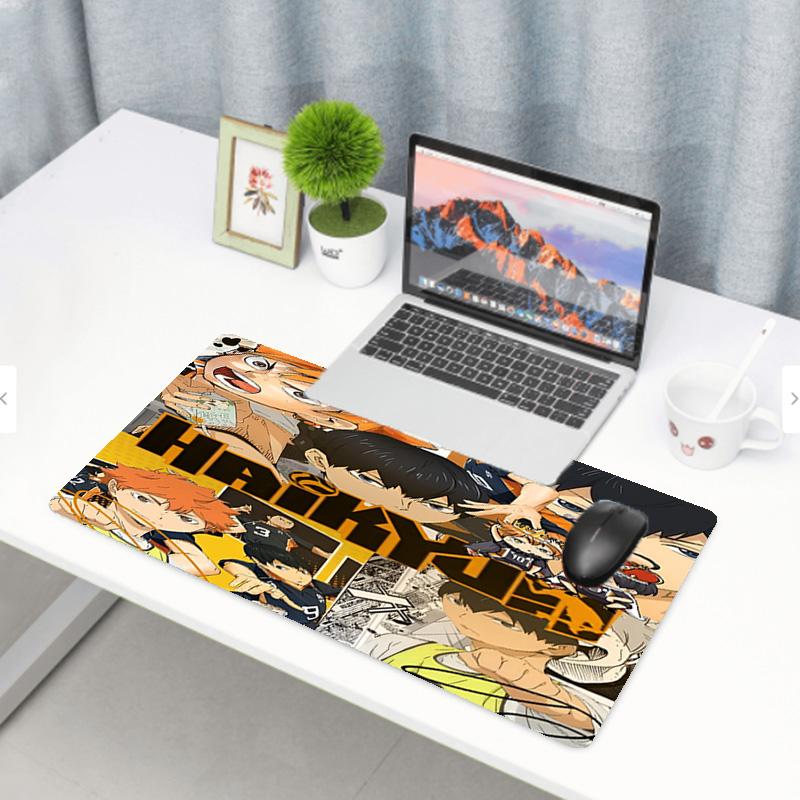 Haikyu Print Mouse Pad, Anti‑Slip Desktop keyboard Mat, for PC Laptop Gaming Working Daily Use, Cool Festival Surprise Gift