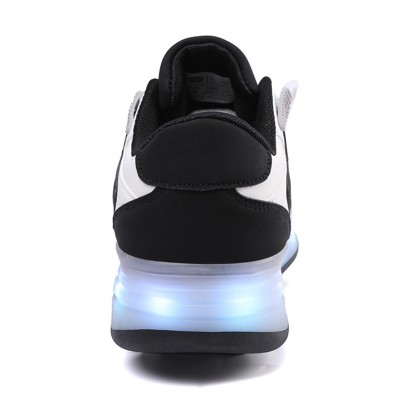 29-40 Kid's Lights Sports Shoes Rubbing Shoes Solid Magic Patch Can Charging Double-row Four-wheel Luminous Children Shoes