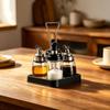 Glas-Gewürzglas-Set mit Edelstahlhalter