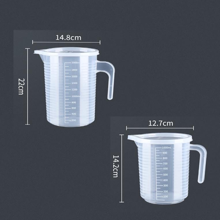 Graduated Measuring Cup Set - 1000ml & 5000ml Cylinders for Milk Tea Shop Equipment